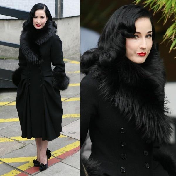Dita Von Teese it UP for the Winter-Time