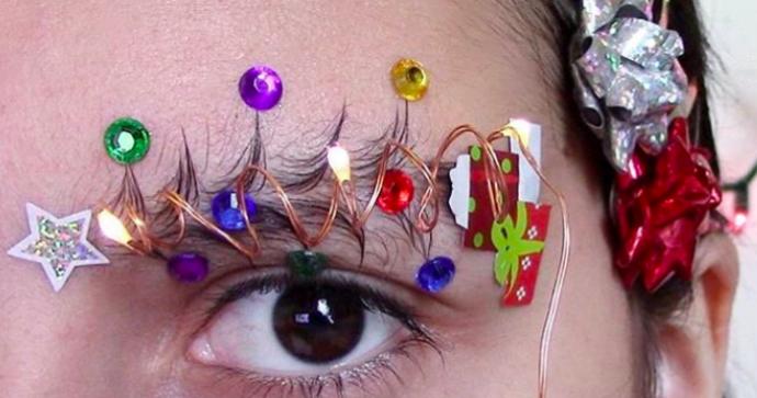 How to Carry Chrismas Spirit on Your Eyebrows!