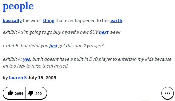 Funniest Definitions of the Urban Dictionary