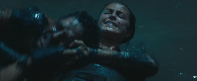 Lara subduing a trinity mercenary