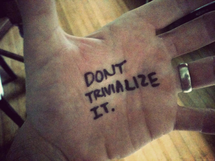 If it's scaring you, hurting you, making you sick, making you anxious: IT MATTERS.