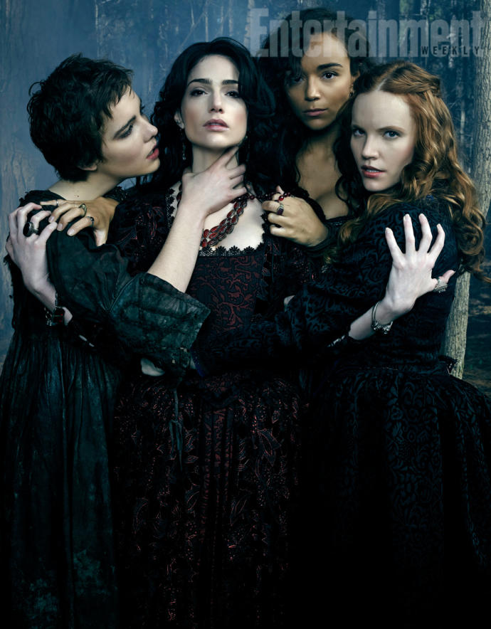 Most of the witches in Salem are dark looking people. There's only a couple of gingers and a few old gray hags in it as well. Cliche!