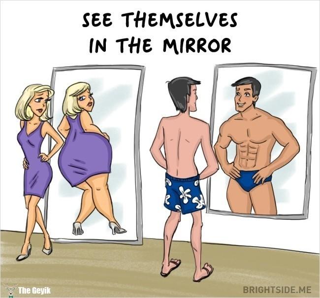 While men think they are muscular, women will see even their tiny hips bigger. The road to regime.