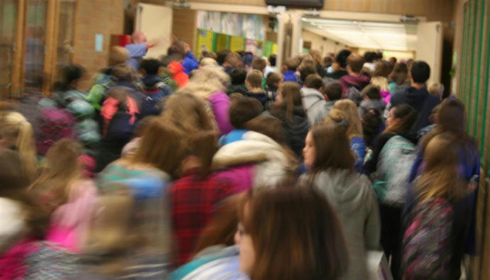 Hallways when the bell rings can be brutal