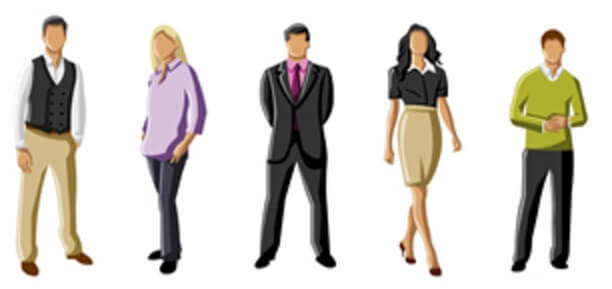 Different standing postures