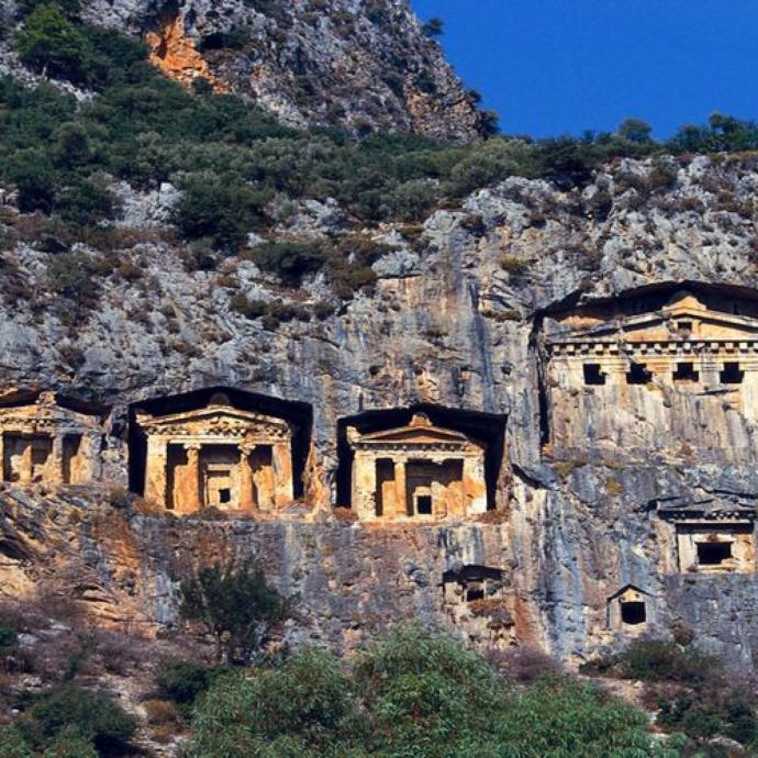 Ancient Lyycian Rock Tombs Marmaris