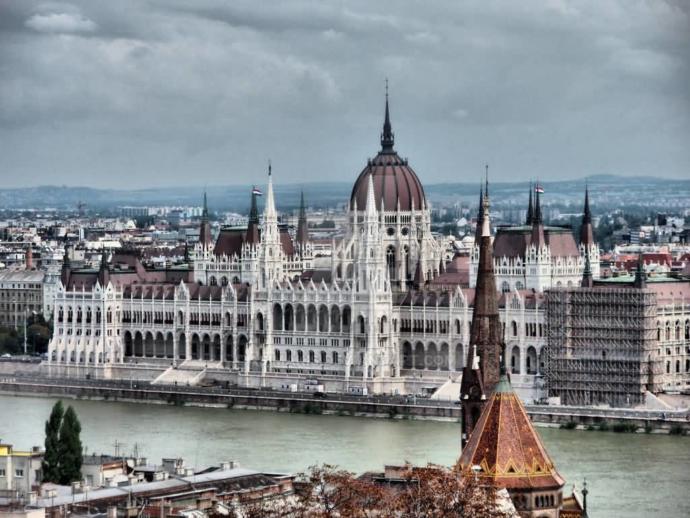 The stunning Hungarian parliament buildings