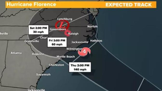 A danger to The Carolinas and Virginia: Hurricane Florence