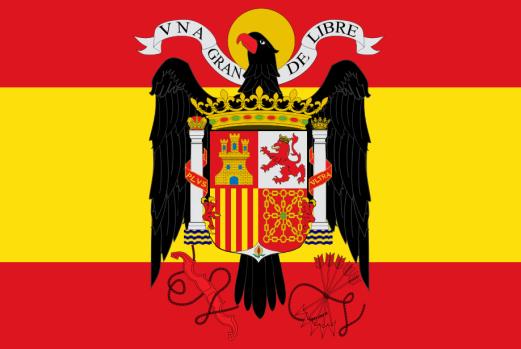 Spains flag under franco.