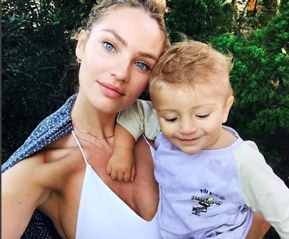Candice with her baby