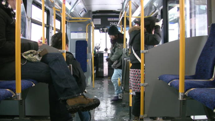A girl on the bus
