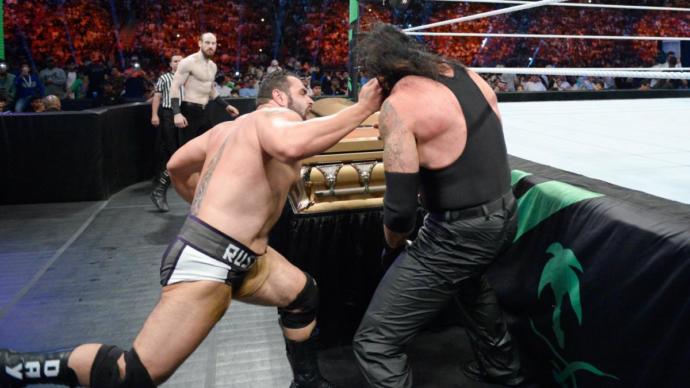 Undertaker vs Rusev casket match