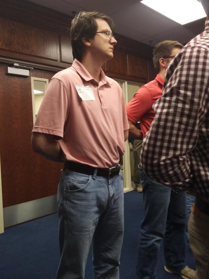 Stephen swearing into the Marines