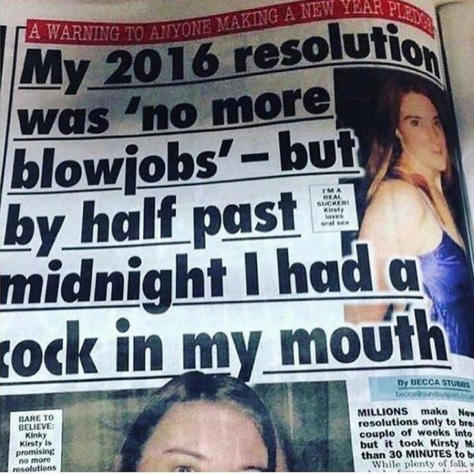 The Most Bizarre New Year's Resolutions I've Came Across in my Life