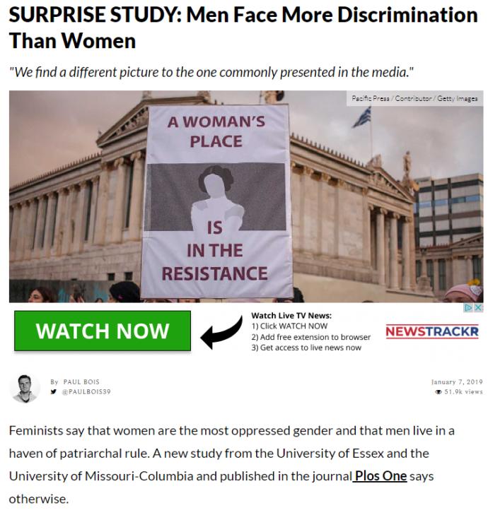 New Study Shows Women Are Better Off Than Men And Men Face More Discrimination Than Women