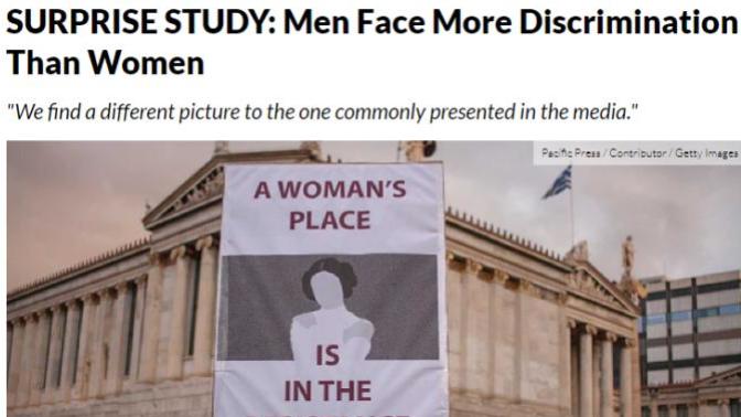 New Study Shows Women Are Better Off Than Men And Men Face More Discrimination Than Women