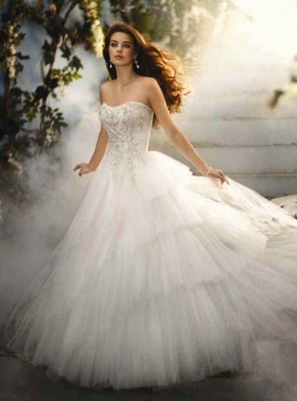 An example of the princess type wedding dress many women dream of.