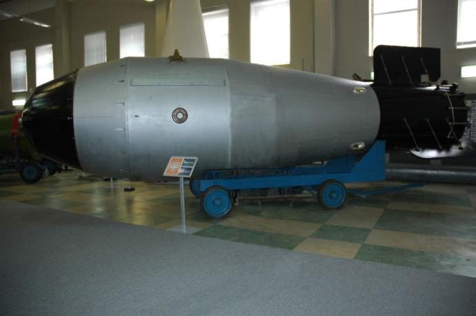 The Tsar Bomb design on display.