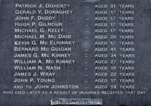 List of those killed during peaceful demonstration on Bloody Sunday