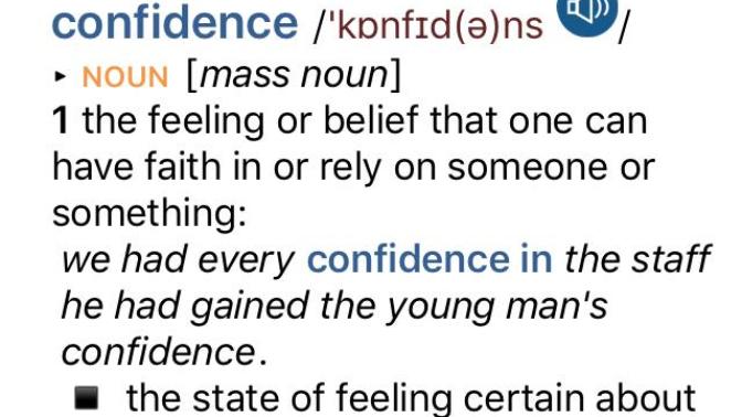 The role self-confidence plays. Let’s talk about it.