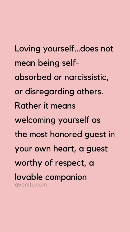 Not everyone can “love themself”