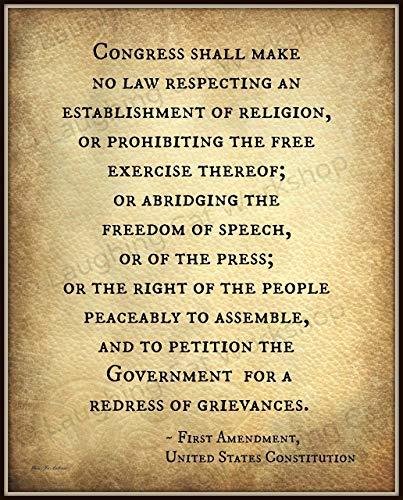 What do you think the First Amendment of the Constitution says about Religion?