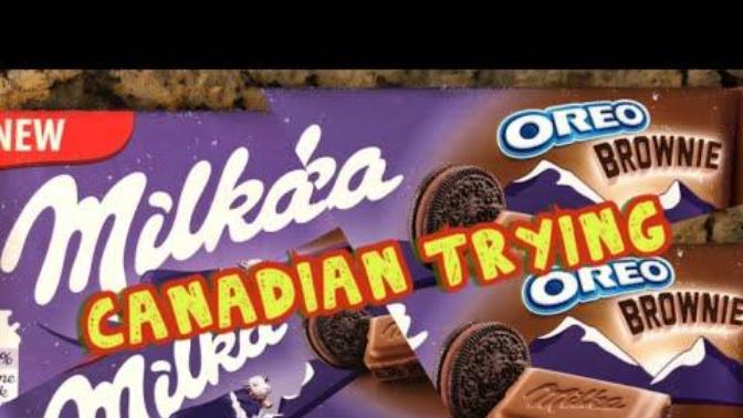 Canadian trying European snacks : MILKA OREO BROWNIE milk chocolate bar