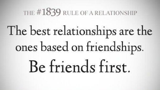 Why is that people don't work on being friends before dating and rush into relationships quickly?