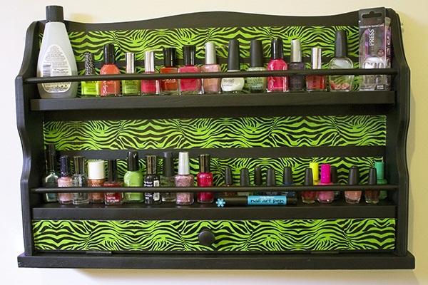 spice rack nail polish display