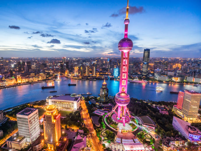 Shanghai in the Evening.