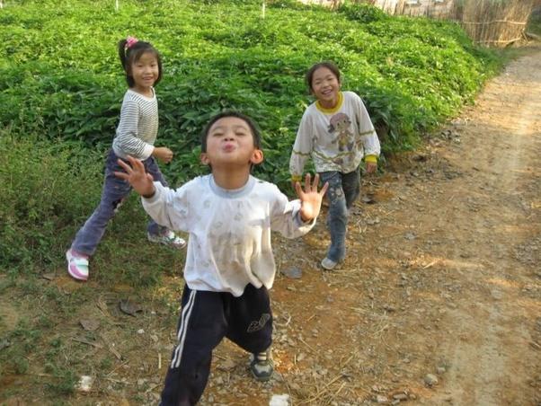 Kids actually play outside.