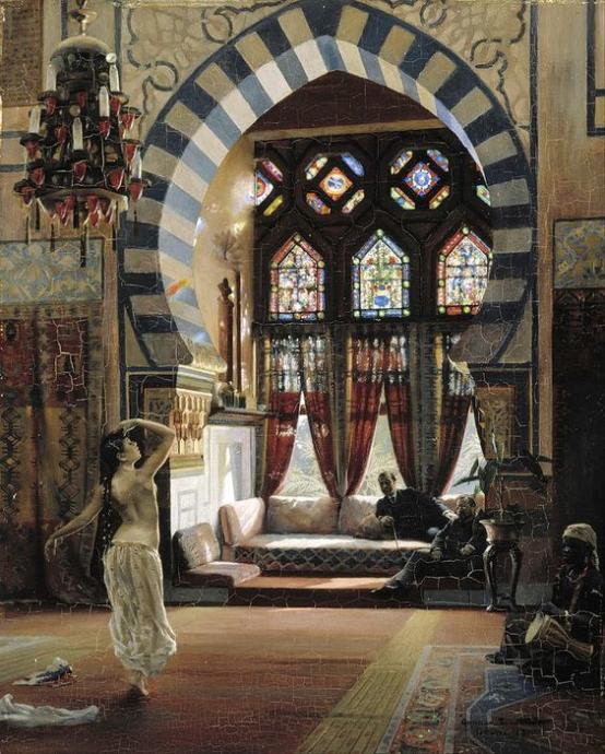 Orientalist painting Egyptian dancer
