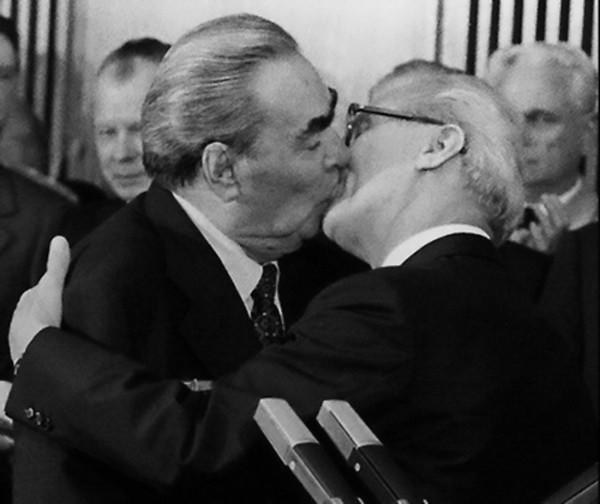 Don’t let this picture fool you. the Socialist fraternal kiss was a greeting, not a sign of affection.