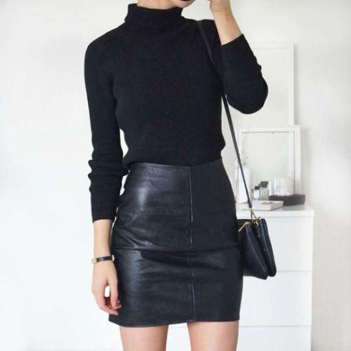 Let it be leather or tweed skirts