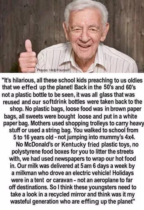 So you want to save the planet, here's some ways