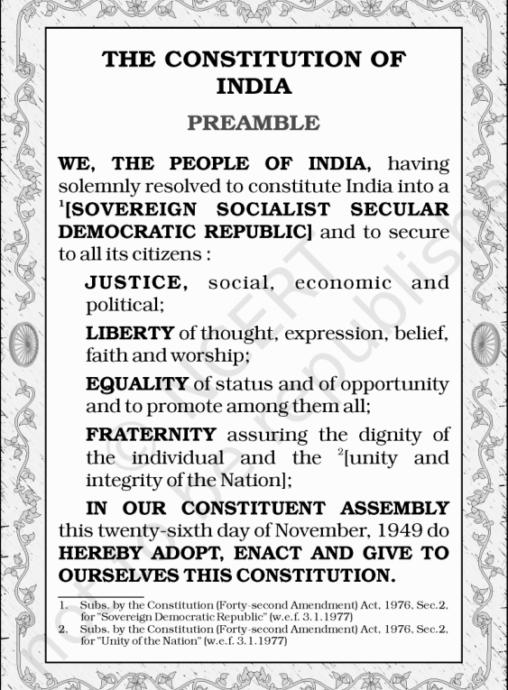 The PREAMBLE of India