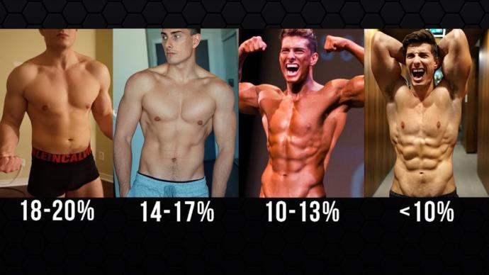 Same guy at different body fat %s