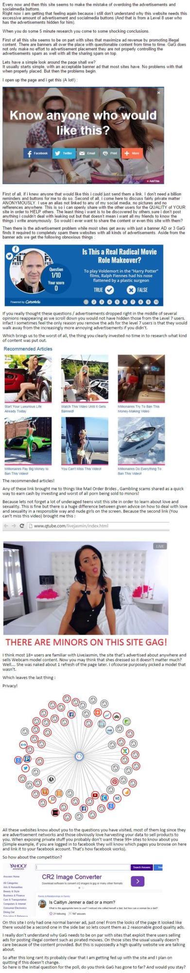 Site Changes That Would Make GAG Amazing