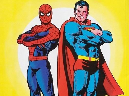 Spidey and Supes always friends. 