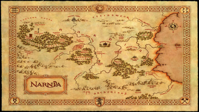 Map of Fictional Narnia