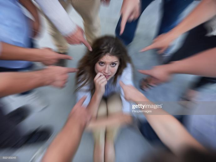 Crumpling under the pressure - stock photo