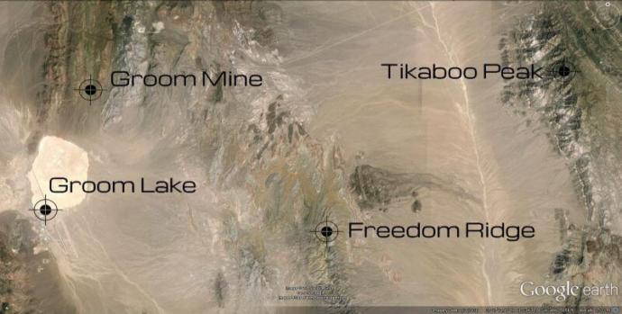 Shows how close this family lived to Area 51 (Groom Mine)