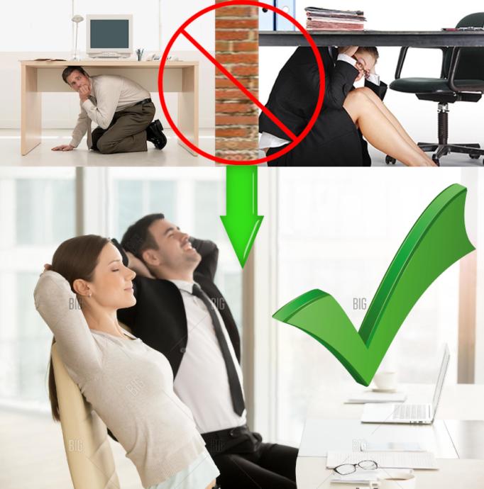Stop hiding under your desks!