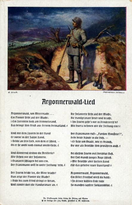 Lyrics to Argonnerwald lied
