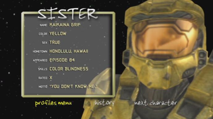 Weird, underrated, and gives no shits. Sexuality doesnt define her either. Sister from RvB. A STRONG WOMAN!