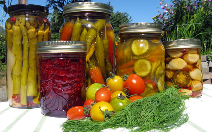 More canned and preserved vegetables from the years harvest