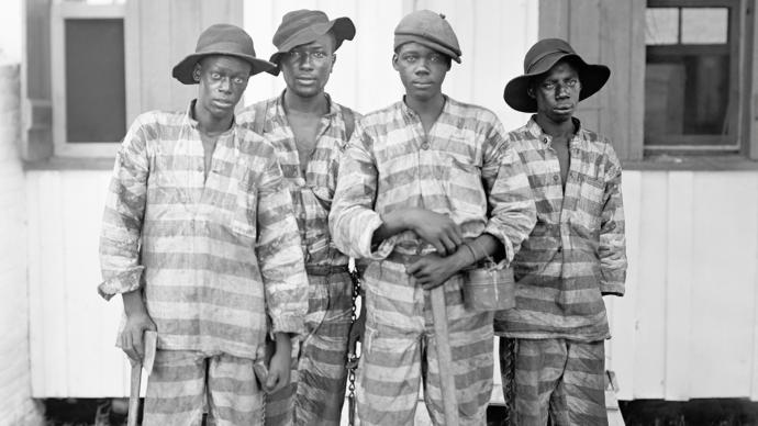 Photo of a late 19th Century Alabama chain gang
