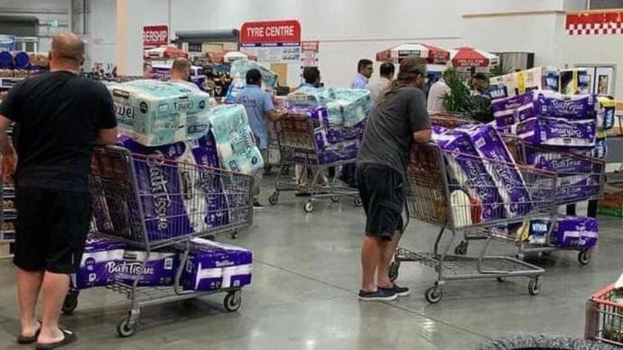 Stockpiling On Toilet Paper.