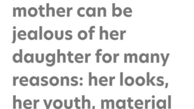The Maternal Jealousy part one