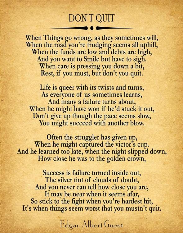 Why you should not give up. My Christian viewpoint.